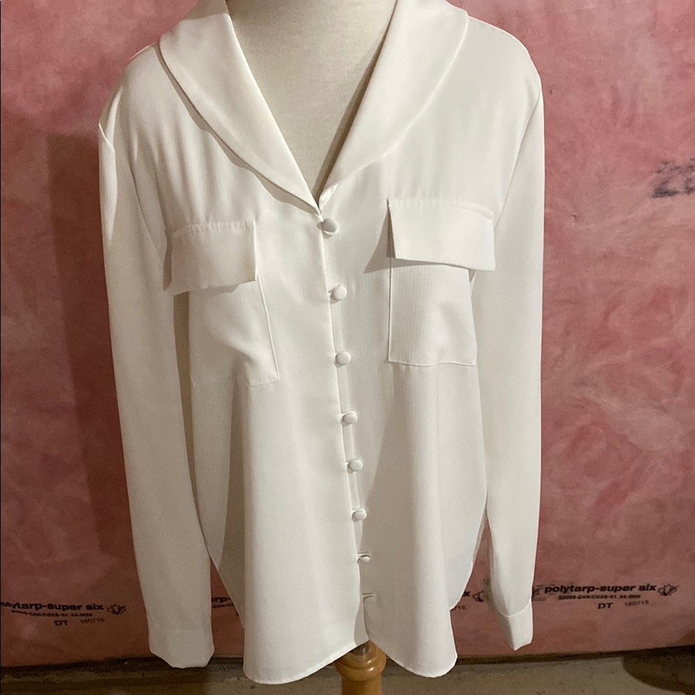 White French Button-Up Blouse